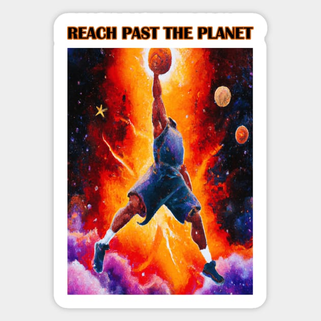 Basketball Player Dunking Digital Oil Painting Motivating Message Sticker by Artsimple247